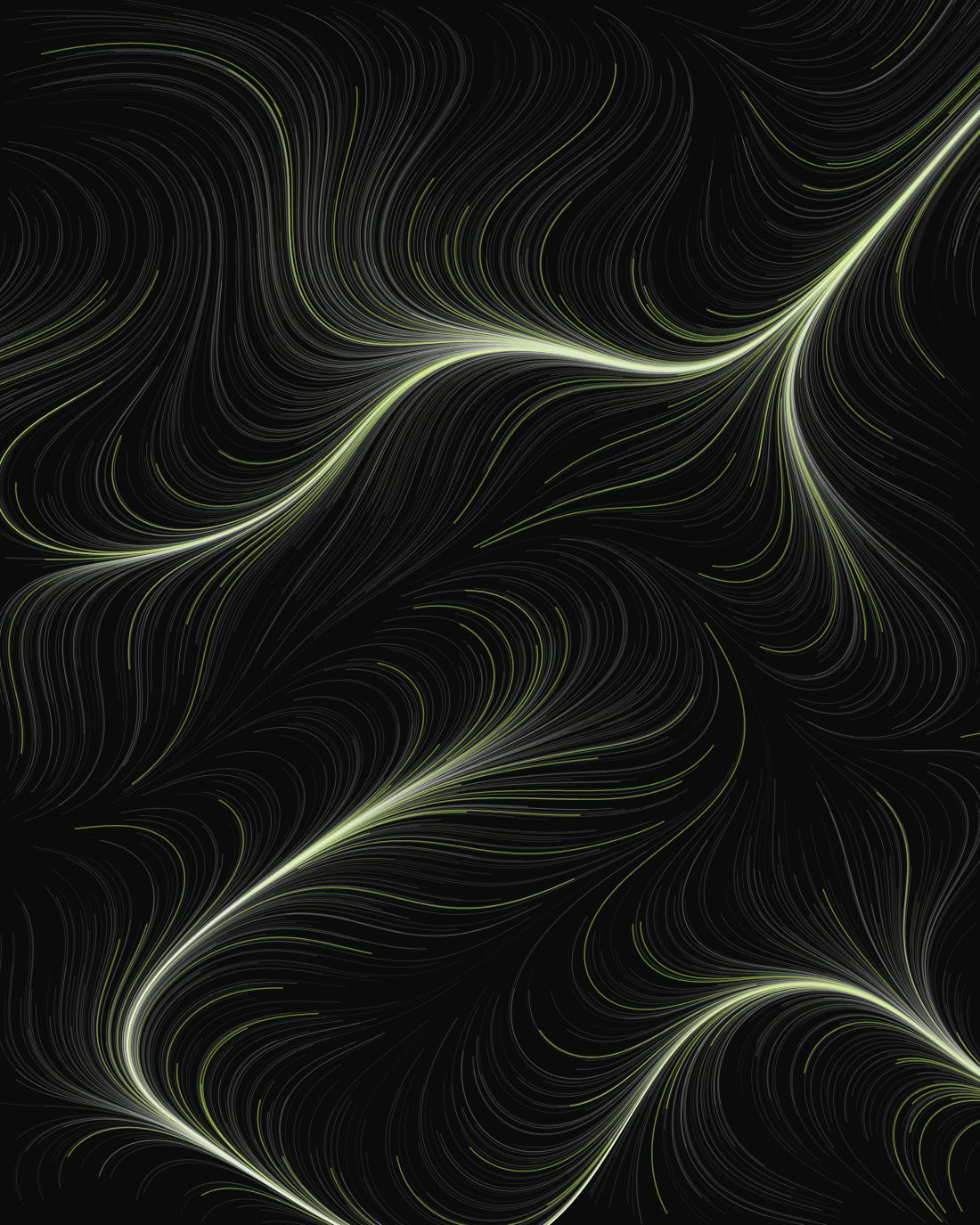 Generated plate: streamlines tracing a flow field